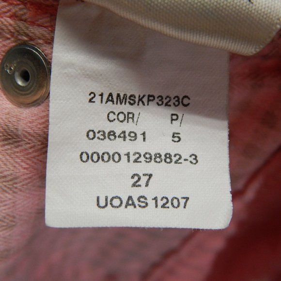 Pilcro and Letterpress No. 27 Mid Rise Shorts Pink Women's Pink Size 27 - Picture 12 of 13